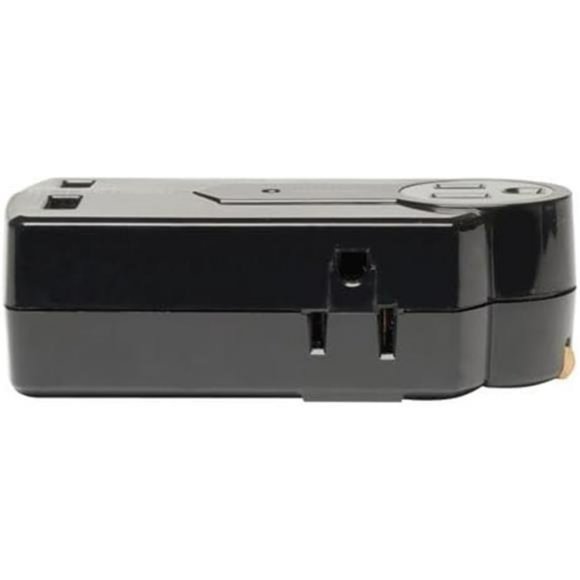 3 Outlet Portable Surge Protector Power Strip, Direct Plug In, 2 USB - Picture 5 of 7